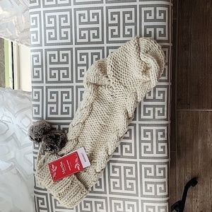 Martha Stewart GORGEOUS Cableknit Cream Christmas Stocking, Brand new with tags